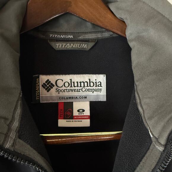 Columbia Mens M Titanium Interchange Full Zip Fleece Vest Black - Picture 5 of 8